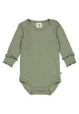 Müsli by Green Cotton Langarmbody Unifarben gruen 86 - 0