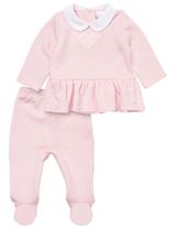 Rock A Bye Baby Boutique 2 pièces Ensemble Coeur Volant Rose - 0