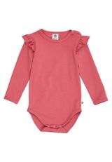 Müsli by Green Cotton Langarmbody Unifarben lila rosa 62 - 0