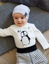 Pinokio Wickelbody Pinguin weiß 50 (Neugeborene) - 1
