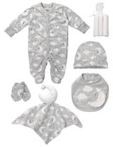 Rock A Bye Baby Boutique 8 Teile Set Mond grau 50/56 (Neugeborene) - 0