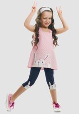Denokids CFF-19Y1-155 Hello Rabbit pink Tunic Set Mädchen pink 104 - 7