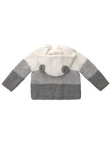 Rock A Bye Baby Boutique Strickjacke Streifen Kapuze grau - 2