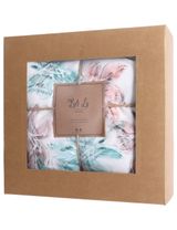 Luli Lu 2 Teile Set Blume Gefüttert 70x100 cm rosa - 1