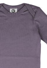 Müsli by Green Cotton Langarmbody Unifarben lila 80 - 2