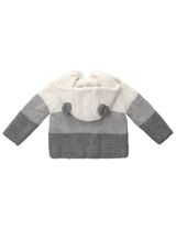 Rock A Bye Baby Boutique Strickjacke Streifen Kapuze grau 56/62 (0-3 Monate) - 2