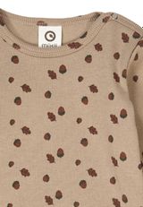 Müsli by Green Cotton Langarmbody Alloverprint braun 68 - 2