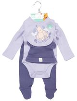 Disney 4 pièces Ensemble Winnie l'Ourson Floral Bleu - 1