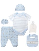 Rock A Bye Baby Boutique 6 Teile Set Schildkröte blau 50/56 (Neugeborene) - 0