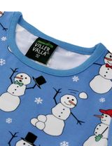 Villervalla Langarmshirt Schneemann blau 92 (18-24 Monate) - 2