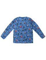 Villervalla Langarmshirt Eule blau 134 (8-9 Jahre) - 1