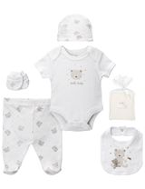 Rock A Bye Baby Boutique 6 Teile Set Teddybär weiß - 0