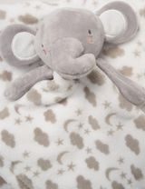Snuggle Tots 2 pièces Ensemble Éléphant Étoiles 75x75 cm Blanc - 1