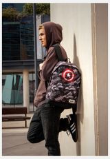 Marvel Captain America Scratches-FAN HS 41x30x18 cm grau Onesize Kinder - 4