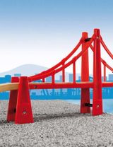 Brio 5 Teile Holzeisenbahn Zubehör Hängebrücke World CE-zertifiziert 5,6x19x115,3 cm 3+ Jahre rot - 3