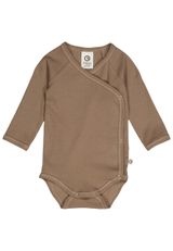 Müsli by Green Cotton Langarmbody Unifarben braun 62 - 0