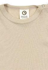 Müsli by Green Cotton Babylangarmshirt Unifarben beige 56 - 2