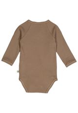 Müsli by Green Cotton Langarmbody Unifarben braun 62 - 1