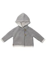 Rock A Bye Baby Boutique Strickjacke Strick Kapuze grau - 0