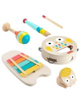 Mattel Fisher-Price 6 Teile Musik-Set Eule Holz 2+ Jahre bunt - 1