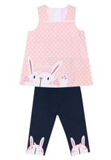 Denokids CFF-19Y1-155 Hello Rabbit pink Tunic Set Mädchen pink 104 - 0