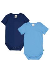 Fred s World by Green Cotton Kurzarmbody Unifarben blau 98 - 0