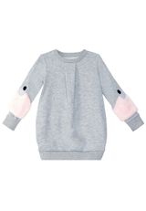 Fluffy Mädchen Kleid grau 116 - 0