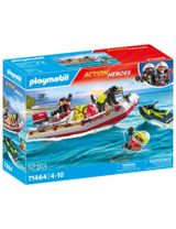 Playmobil 52 Teile PLAYMOBIL® Feuerwehrboot mit Aqua Scooter Action Heroes 23,5x11,5x7,5 cm 4+ Jahre bunt - 2