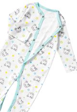 Aptex 51053163 Strampler mit Teddy-Print weiss 74/80 (9-12 Monate) - 2