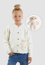 Cardigan Mädchen beige 104 - 3