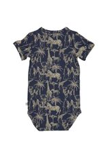 Müsli by Green Cotton Kurzarmbody Animal dunkelblau 56 - 1