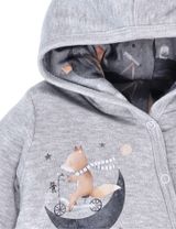 NINI Strampler Fuchs Kapuze grau - 1