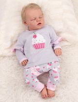 Baby Sweets 2 Teile Set Little Cupcake grau 3-6 Monate (68) - 3