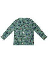 Villervalla Langarmshirt Eule grün 134 (8-9 Jahre) - 1