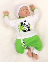 Baby Sweets 2 Teile Set Happy Panda grün 1 Monat (56) - 4