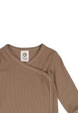 Müsli by Green Cotton Babylangarmshirt Unifarben braun 74 - 2