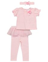 Rock A Bye Baby Boutique 3 pièces Ensemble Volant Rose - 0