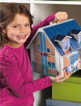 Playmobil 64 Teile PLAYMOBIL® Mitnehm-Puppenhaus Dollhouse 26.5x24x27 cm 4+ Jahre bunt - 2