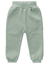 MaBu Kids Pantalon Nice, Wild & Cute Gaufré Vert sauge 12-18M (86 cm) - 0