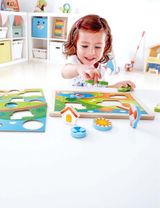 Hape 11 Teile Puzzle Pepe und Friends Sonnental 29,4x17,8x1,7 cm 12+ Monate bunt - 3