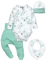 NINI 4 Teile Set Eukalyptus grün 62 (0-3 Monate) - 0