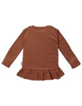 Baby Sweets T-shirt à manches longues Coeur Mes Préférés Volant Marron 5-6A (116 cm) - 1