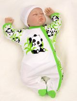 Baby Sweets Strampler Happy Panda grün - 1