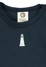 Müsli by Green Cotton Babyshirt Unifarben dunkelblau 80 - 2