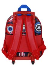 Marvel Captain America Patriot-Small 3D Backpack with Wheels Rucksack 34x26x13 cm blau, rot Onesize Kinder - 3