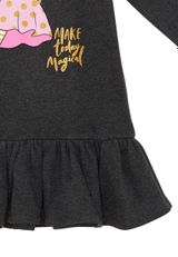 Denokids Glitter Rabbit Anthracite Kleid Mädchen dunkelgrau 104 - 3