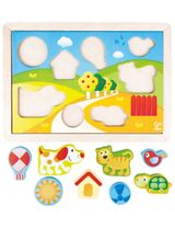 Hape 11 Teile Puzzle Pepe und Friends Sonnental 29,4x17,8x1,7 cm 12+ Monate bunt - 0