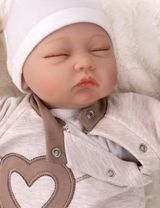 Baby Sweets Grenouillère Cœurs Beige Naissance (56 cm) - 5