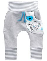 Puschel-Design Hose Elefant Streifen Handmade grau 56 (Neugeborene) - 0