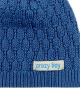 Aliap Mütze Crazy Boy Strick dunkelblau 62 (0-3 Monate) - 2